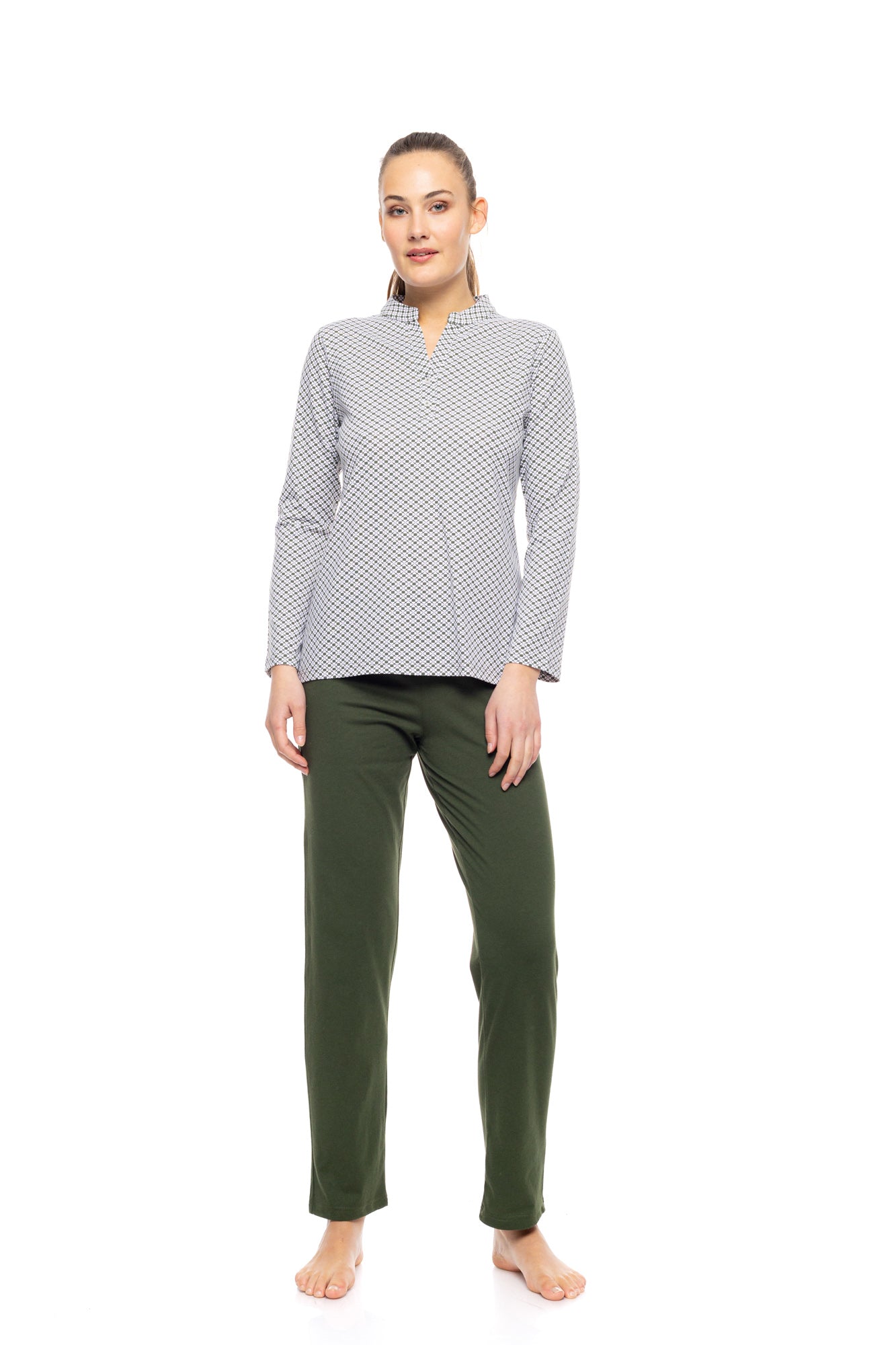 Pink Label - Pyjama Modern Flower Green