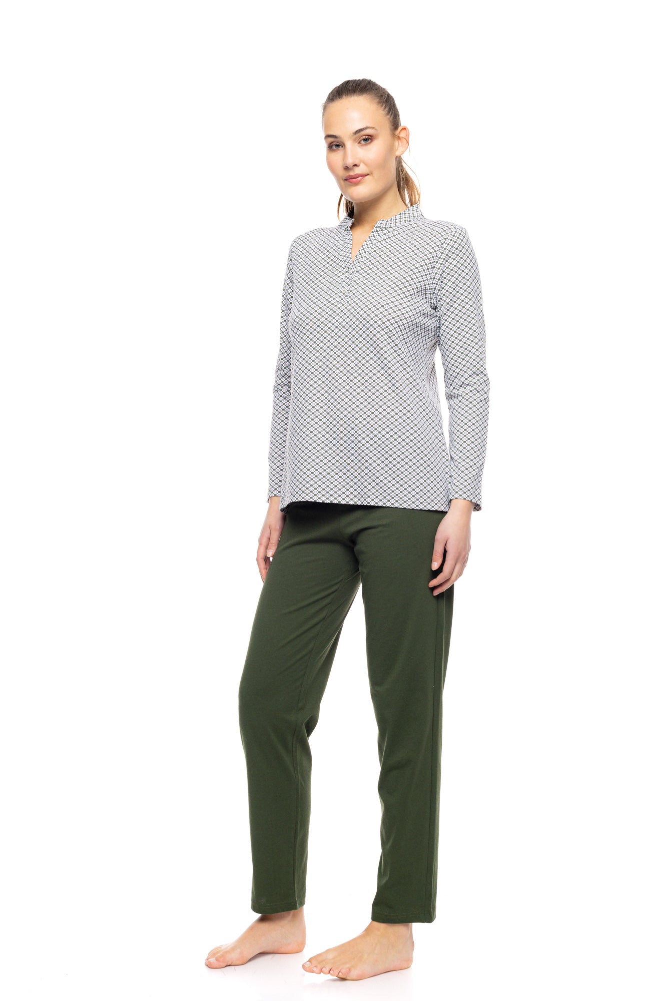 Pink Label - Pyjama Modern Flower Green