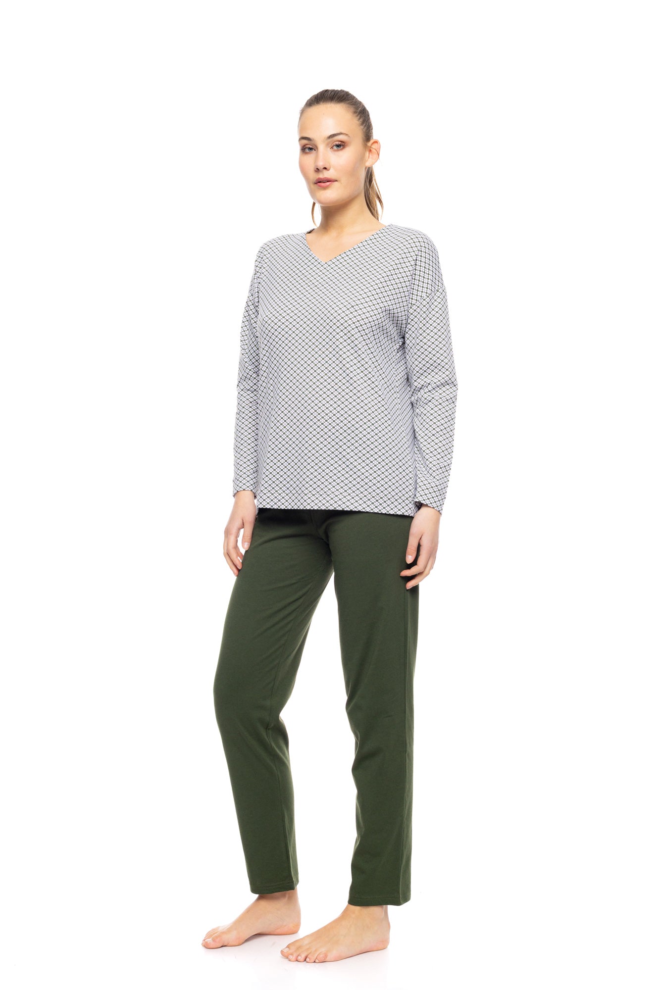 Pink Label - Pyjama Modern Flower Green