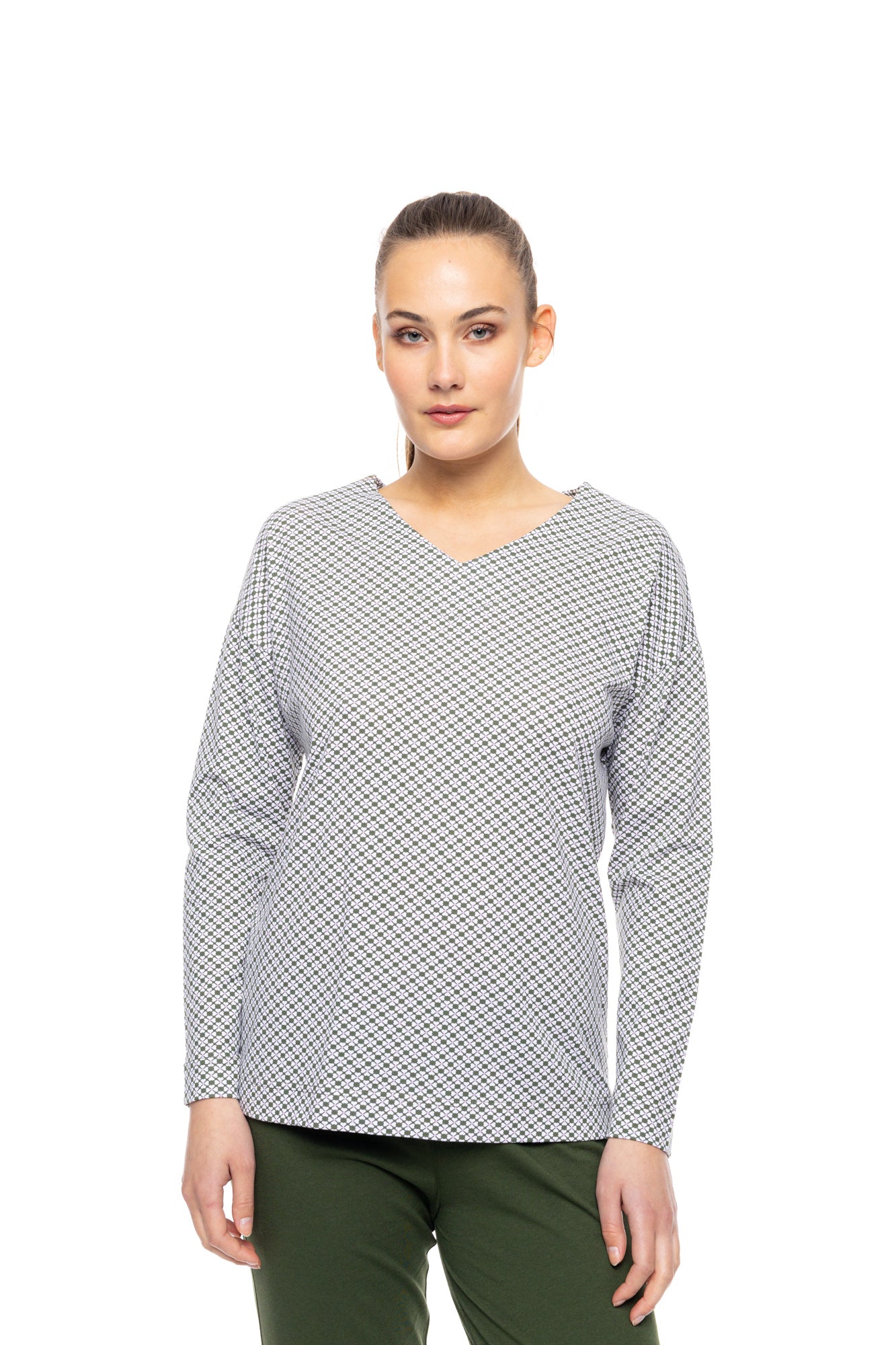 Pink Label - Pyjama Modern Flower Green