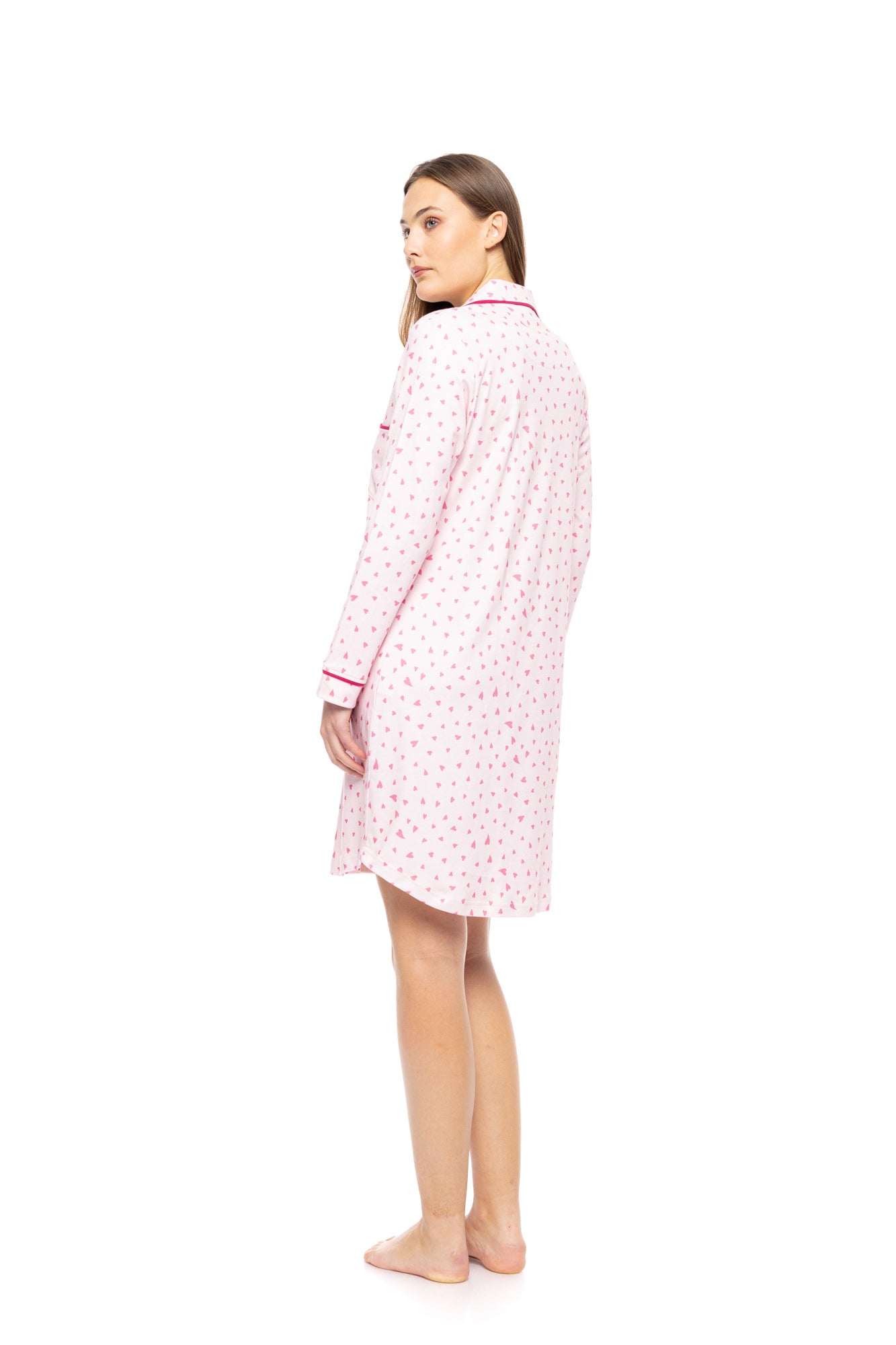 Pink Label - Nightgown Buttoned Bubblegum Heart