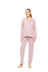 Pink Label - Pyjama Buttoned Jacquard Zic Zac