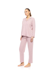 Pink Label - Pyjama Buttoned Jacquard Zic Zac