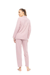 Pink Label - Pyjama Buttoned Jacquard Zic Zac