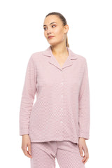 Pink Label - Pyjama Buttoned Jacquard Zic Zac