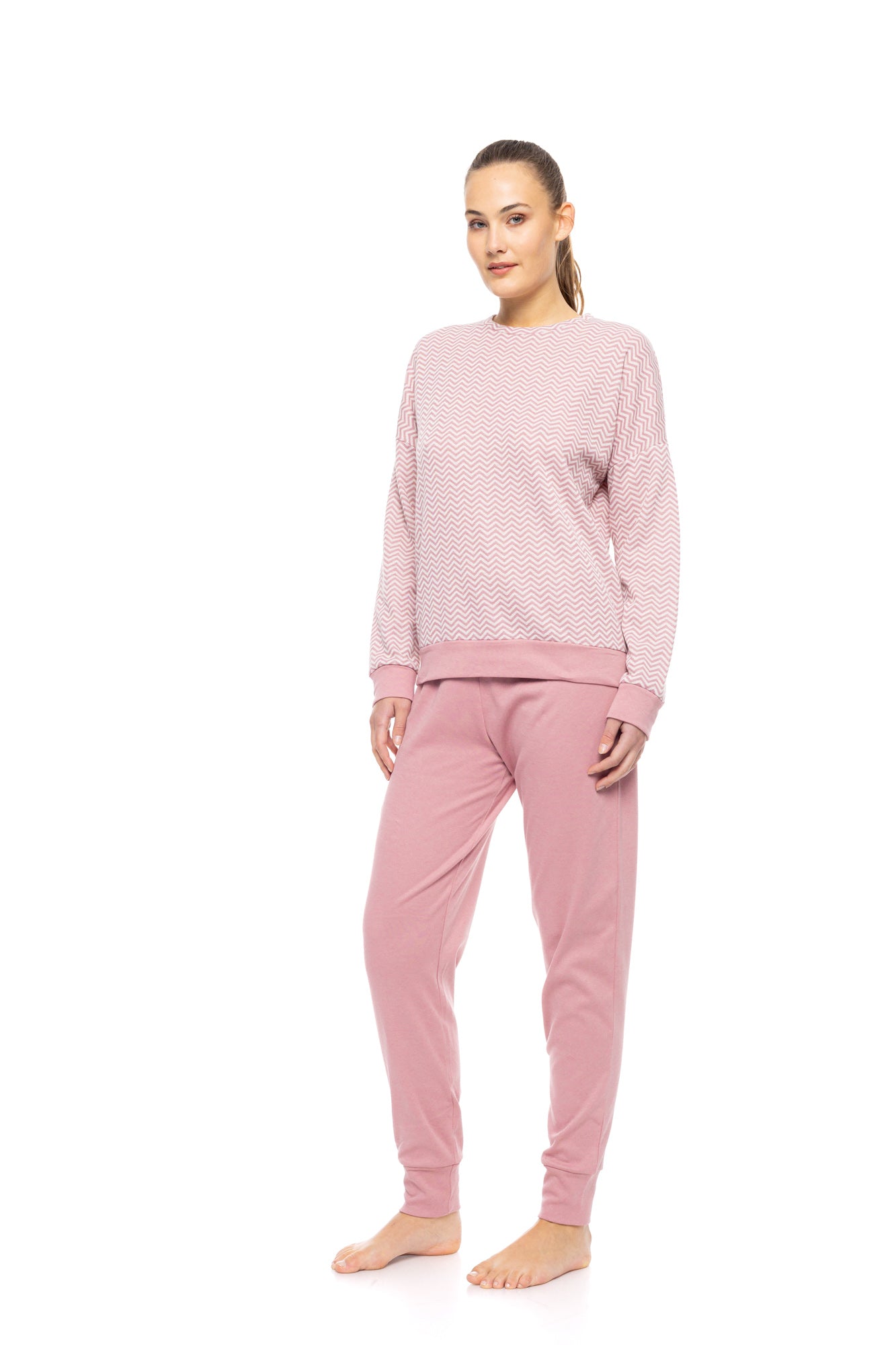 Pink Label - Pyjama Jacquard Zic Zac