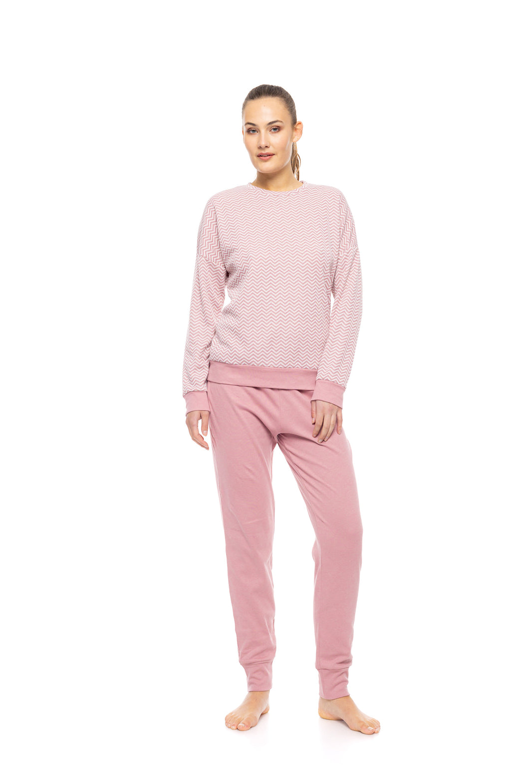 Pink Label - Pyjama Jacquard Zic Zac