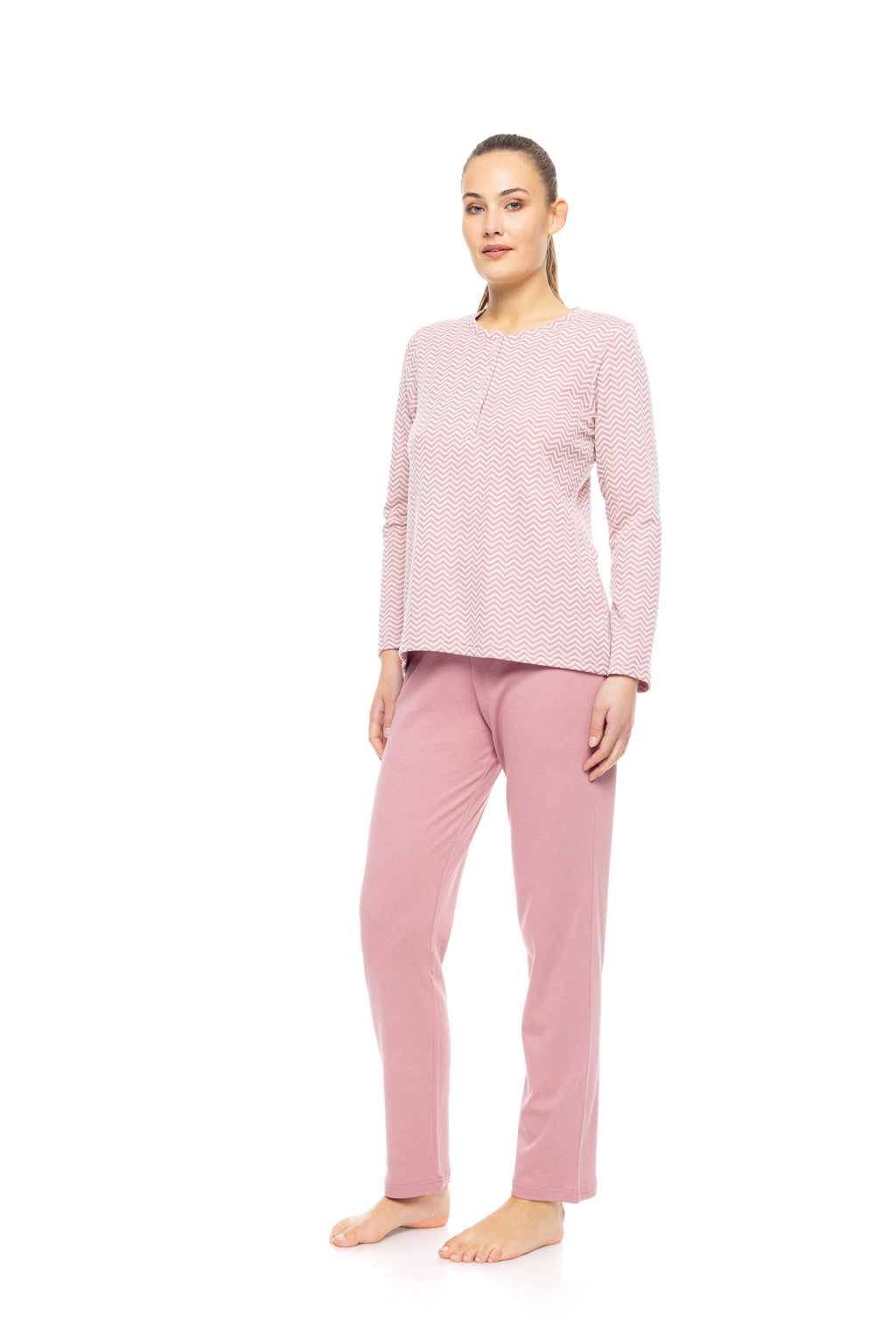 Pink Label - Pyjama Jacquard Zic Zac
