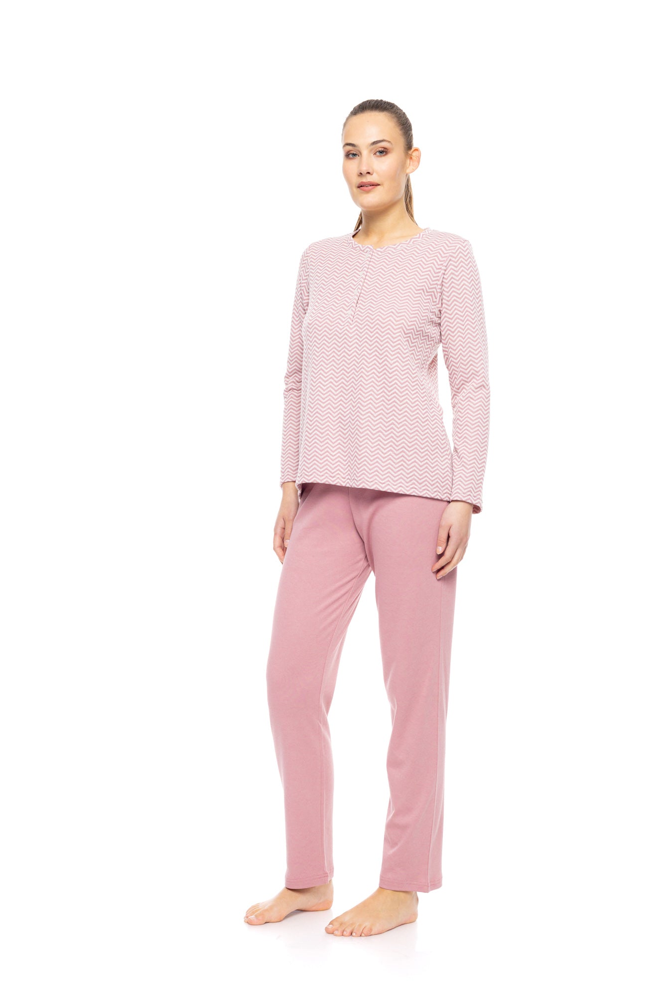 Pink Label - Pyjama Jacquard Zic Zac