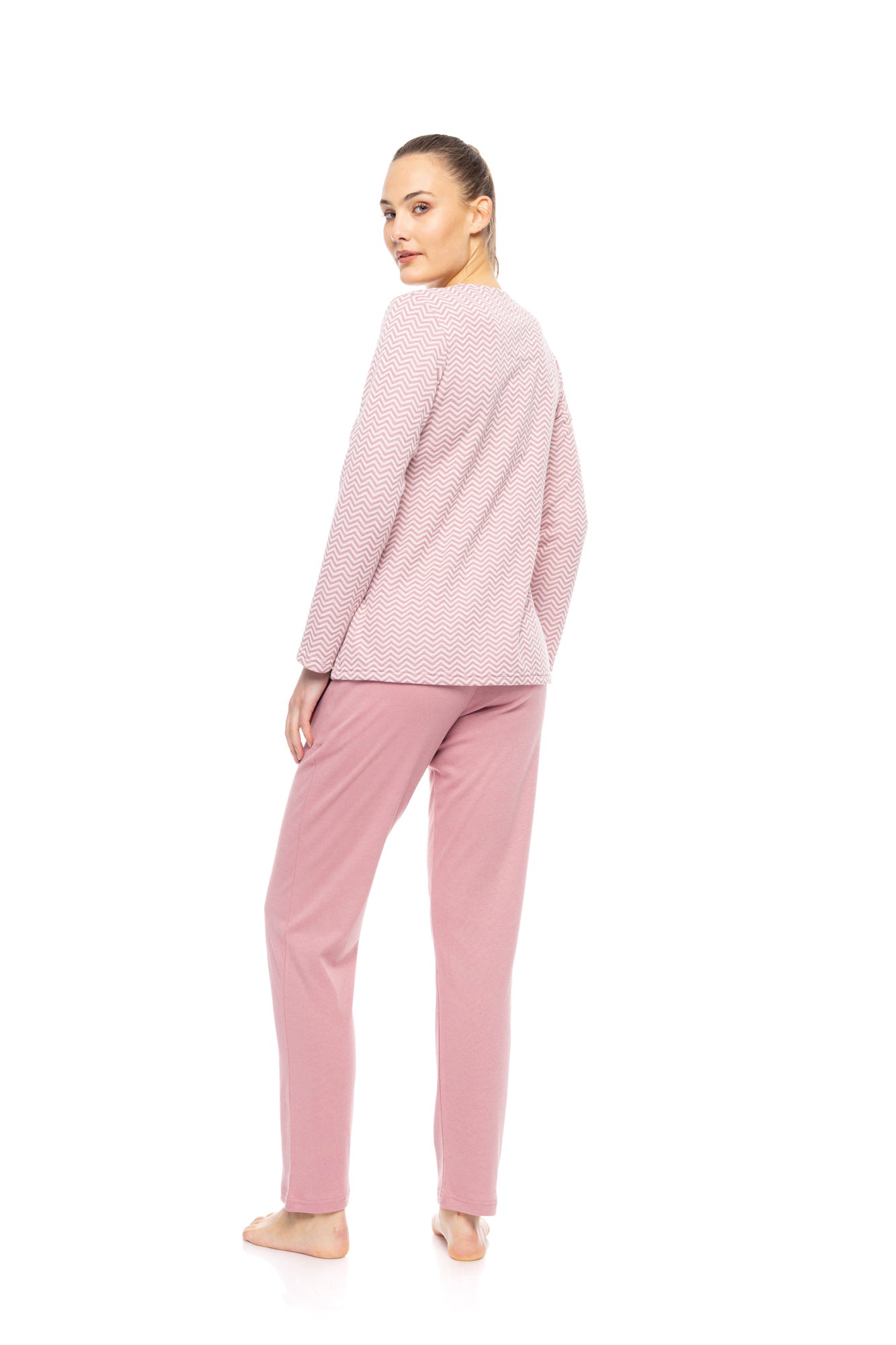 Pink Label - Pyjama Jacquard Zic Zac