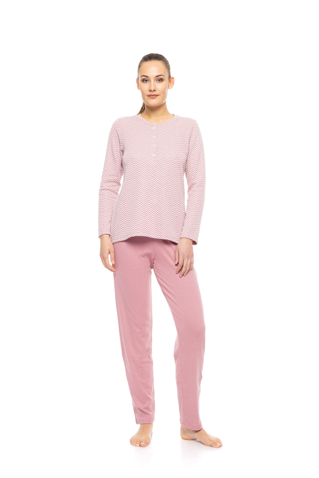 Pink Label - Pyjama Jacquard Zic Zac