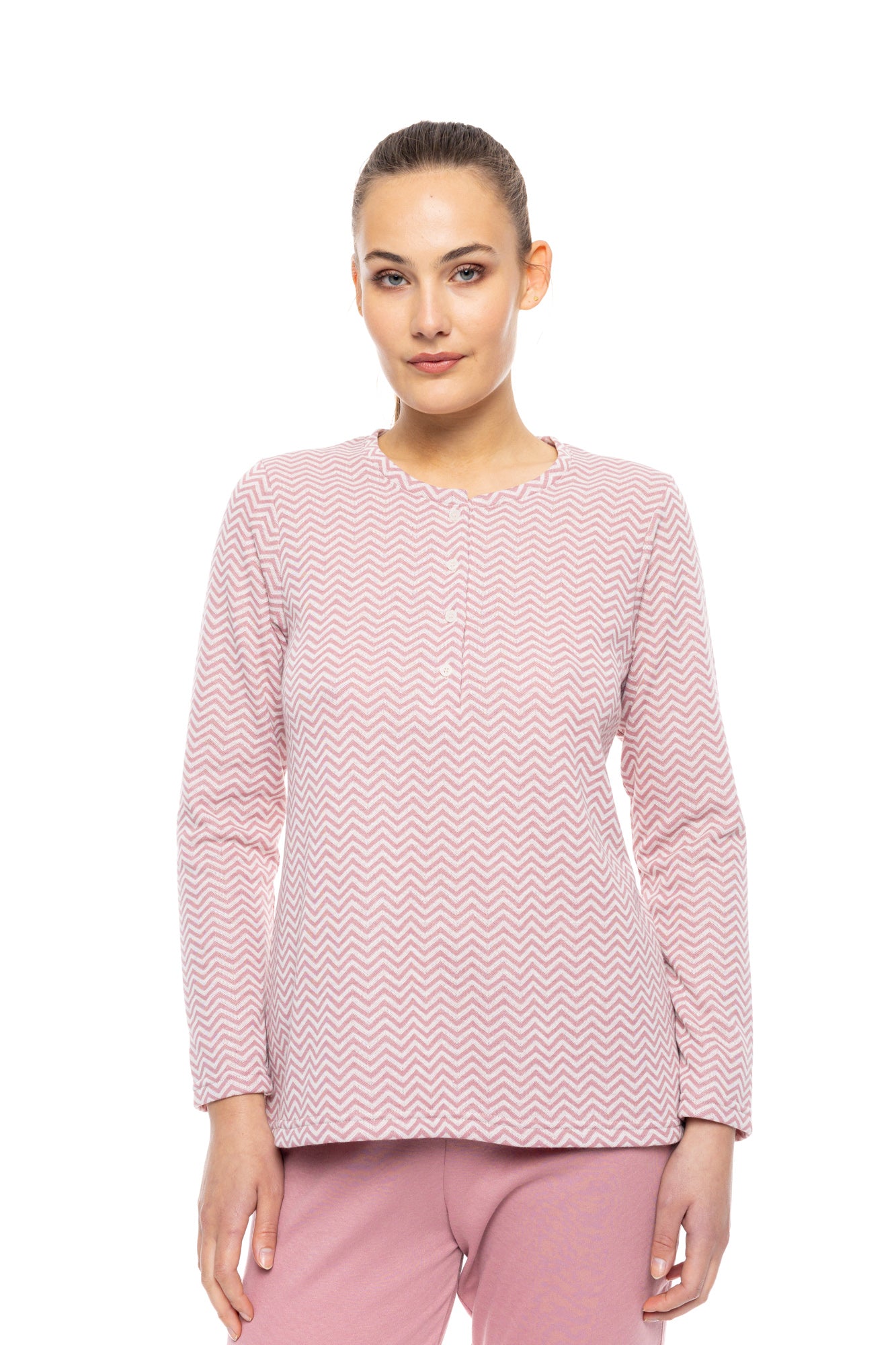 Pink Label - Pyjama Jacquard Zic Zac