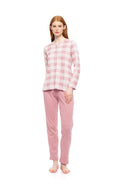 Pink Label - Pyjamas Jacquard Rose Plaid