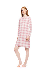 Pink Label - Nightgown Jacquard Rose Plaid