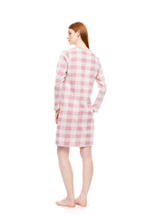 Pink Label - Nightgown Jacquard Rose Plaid