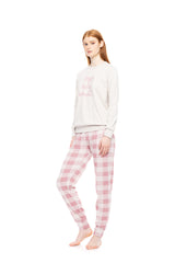 Pink Label - Pyjamas Jacquard Rose Plaid