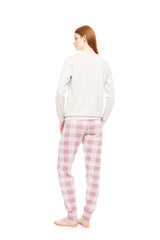 Pink Label - Pyjamas Jacquard Rose Plaid