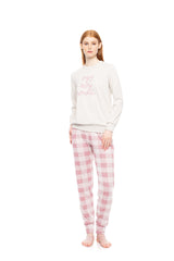 Pink Label - Pyjamas Jacquard Rose Plaid