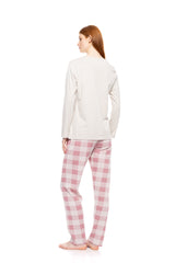 Pink Label - Pyjamas Jacquard Rose Plaid