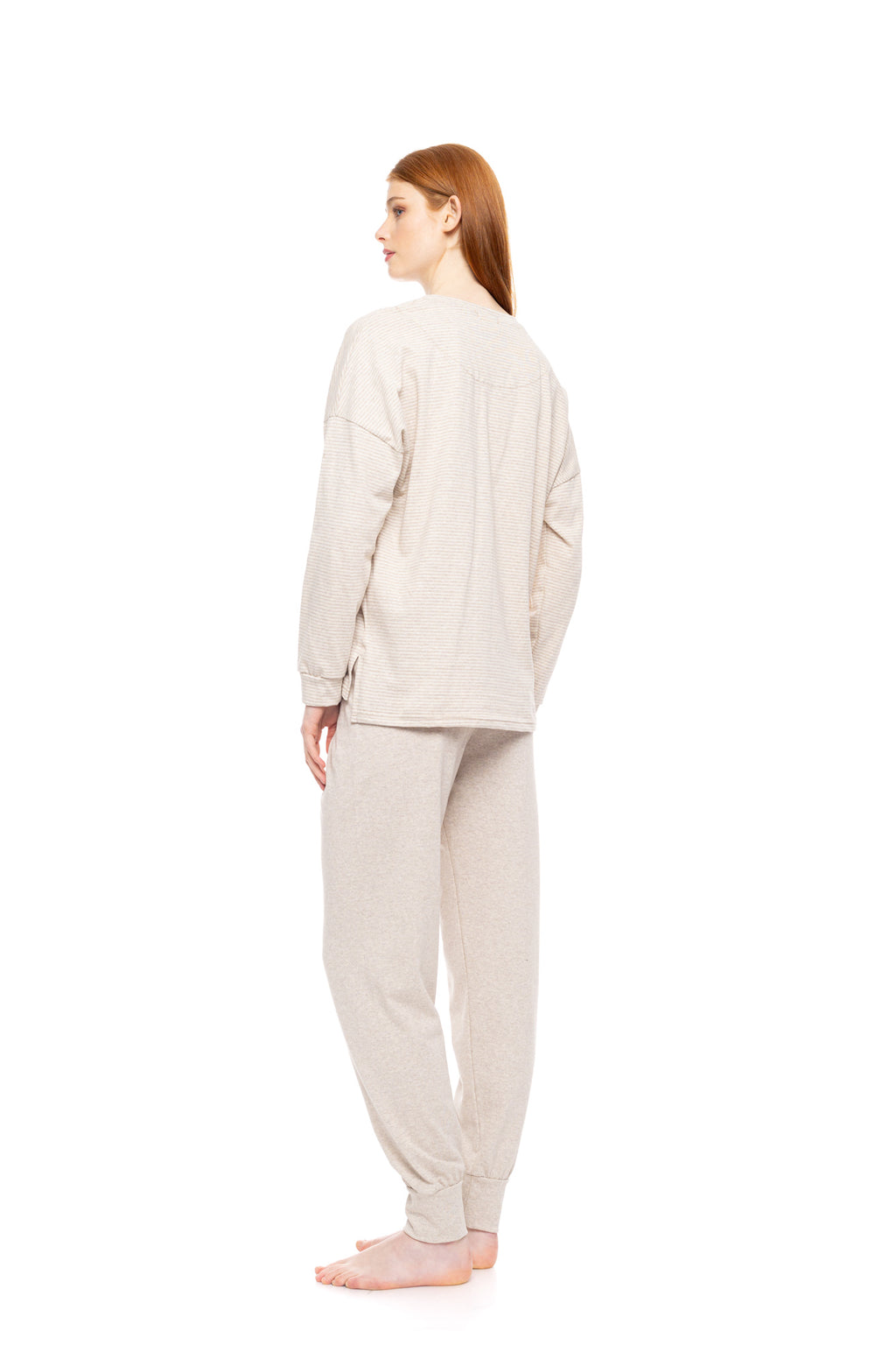 Pink Label - Pyjama Hazelnut Stripes