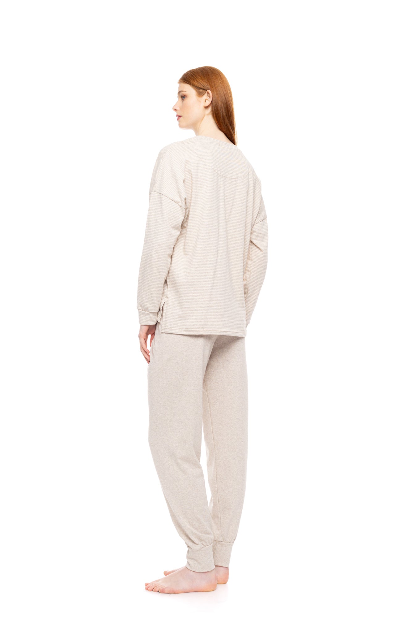 Pink Label - Pyjama Hazelnut Stripes