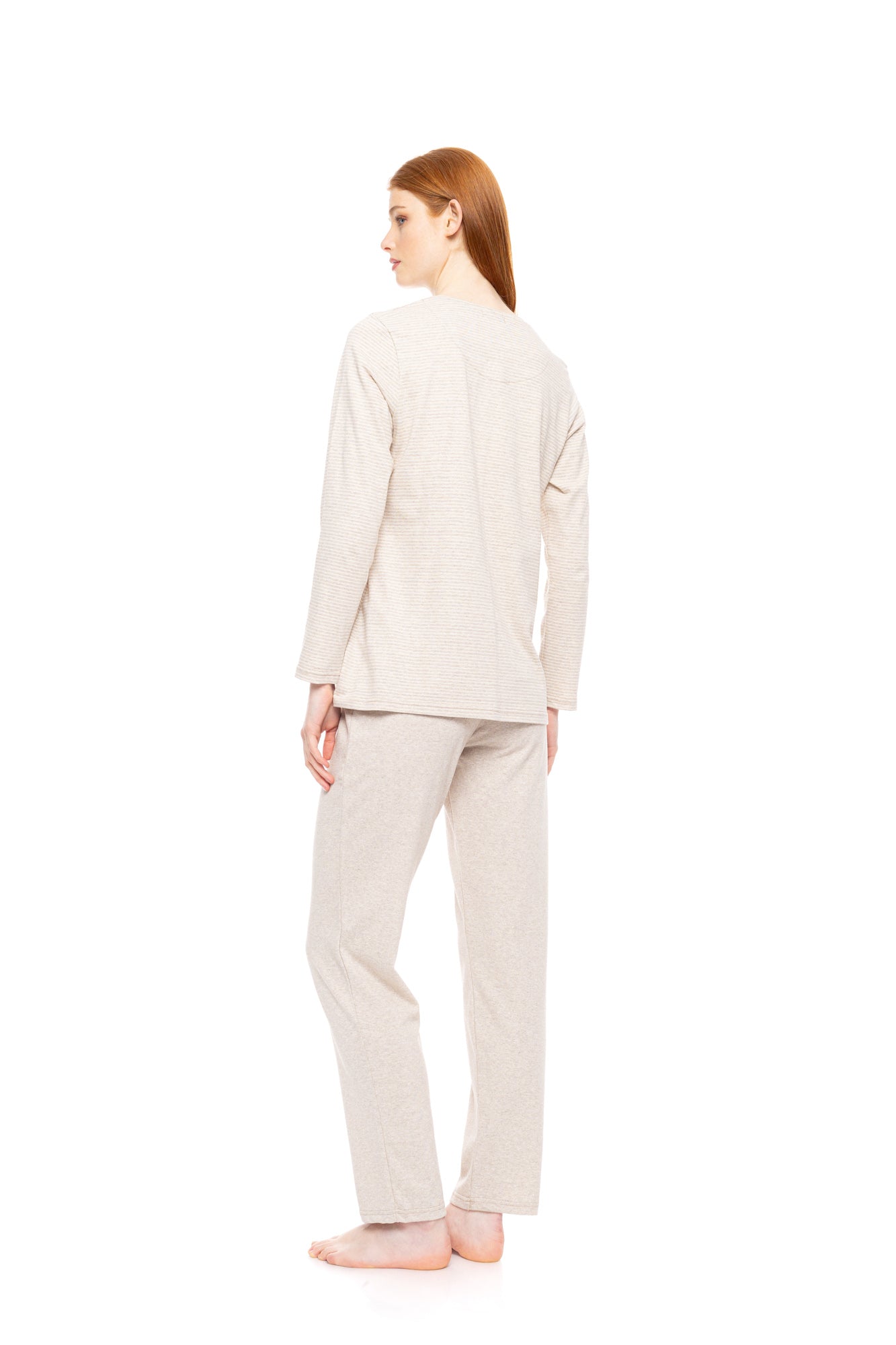 Pink Label - Pyjama Hazelnut Stripes
