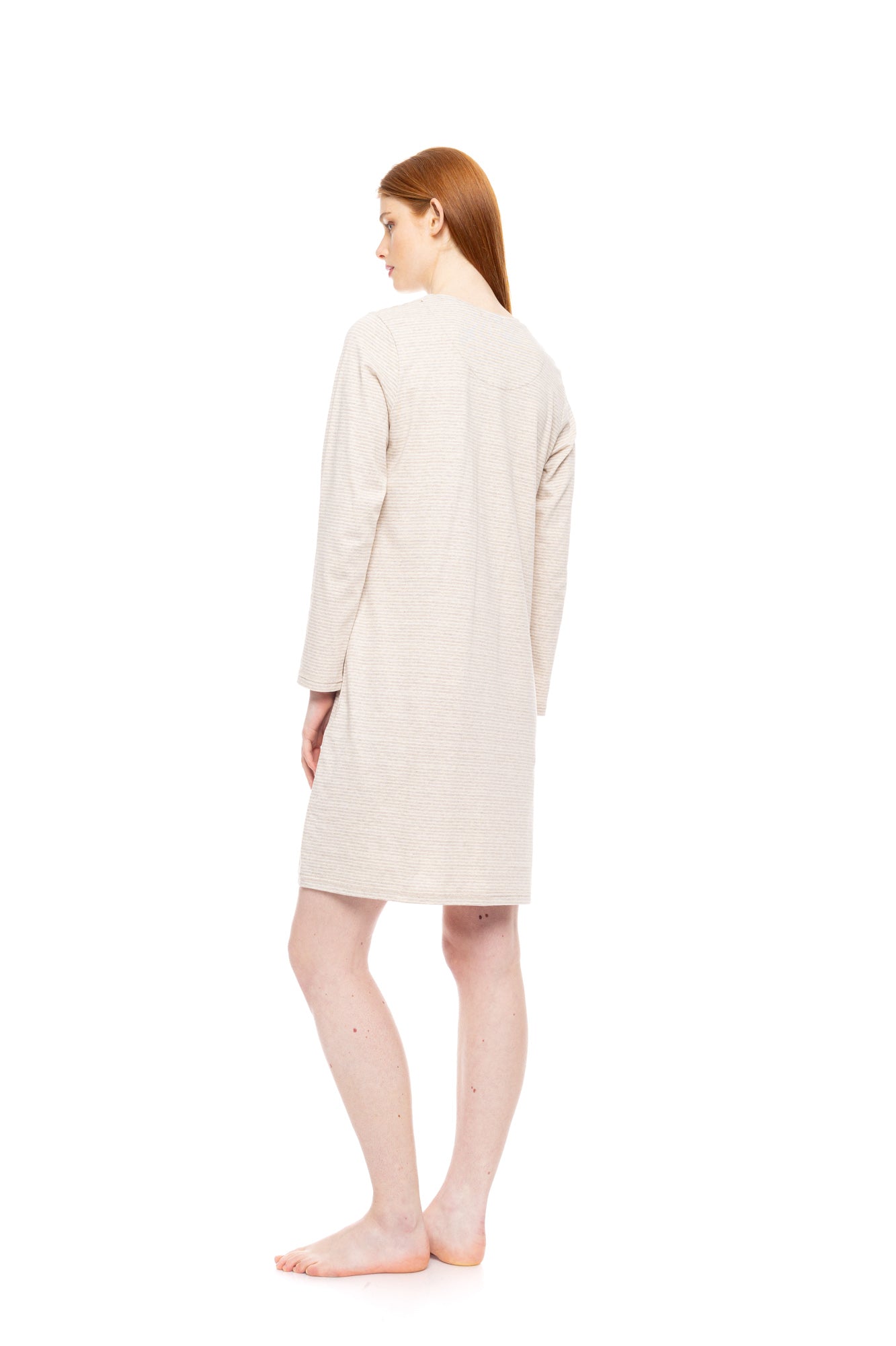 Pink Label - Nightgown Hazelnut Stripes