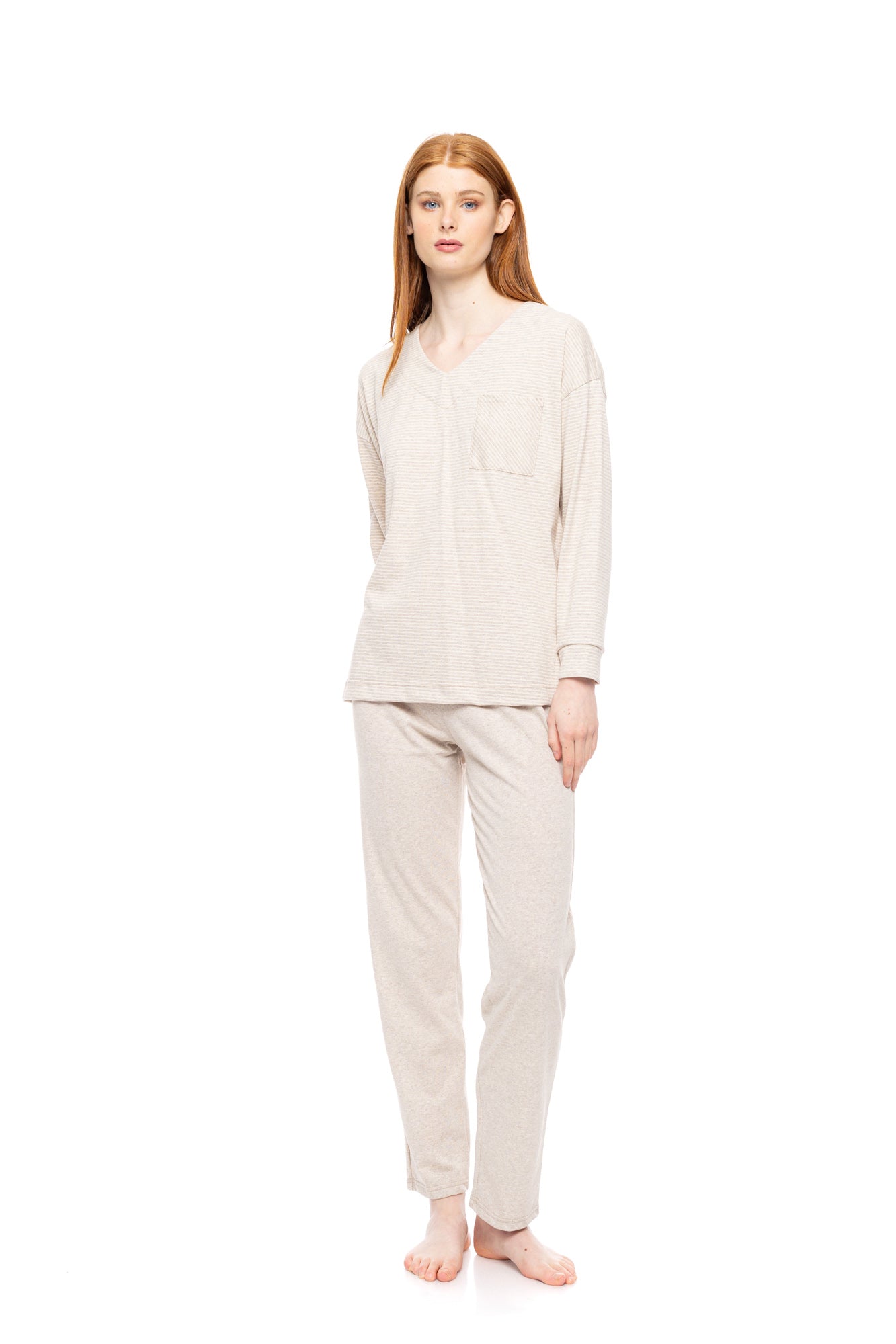 Pink Label - Pyjama Hazelnut Stripes