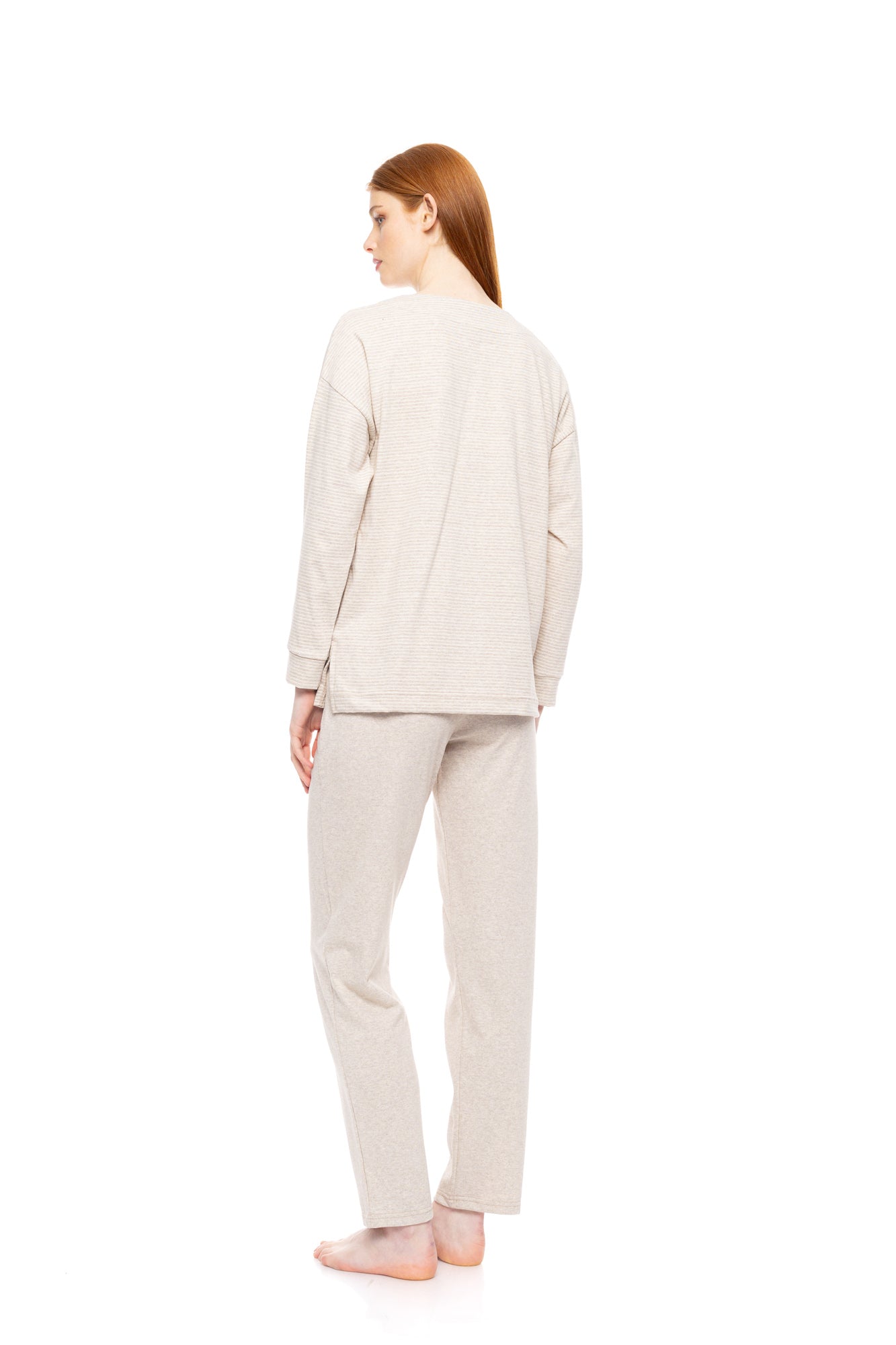 Pink Label - Pyjama Hazelnut Stripes