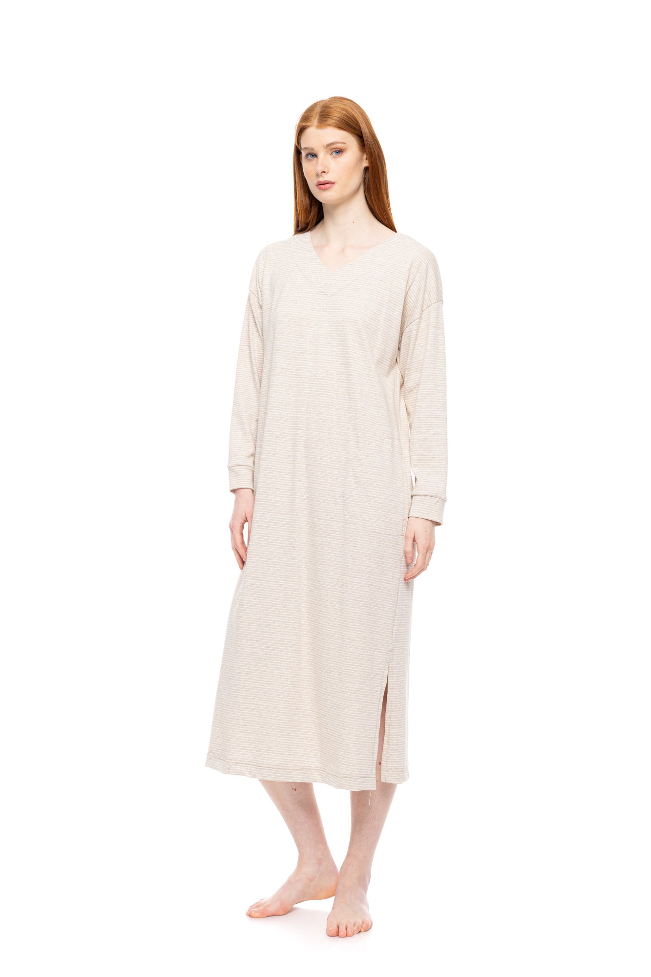 Pink Label - Nightgown Hazelnut Stripes