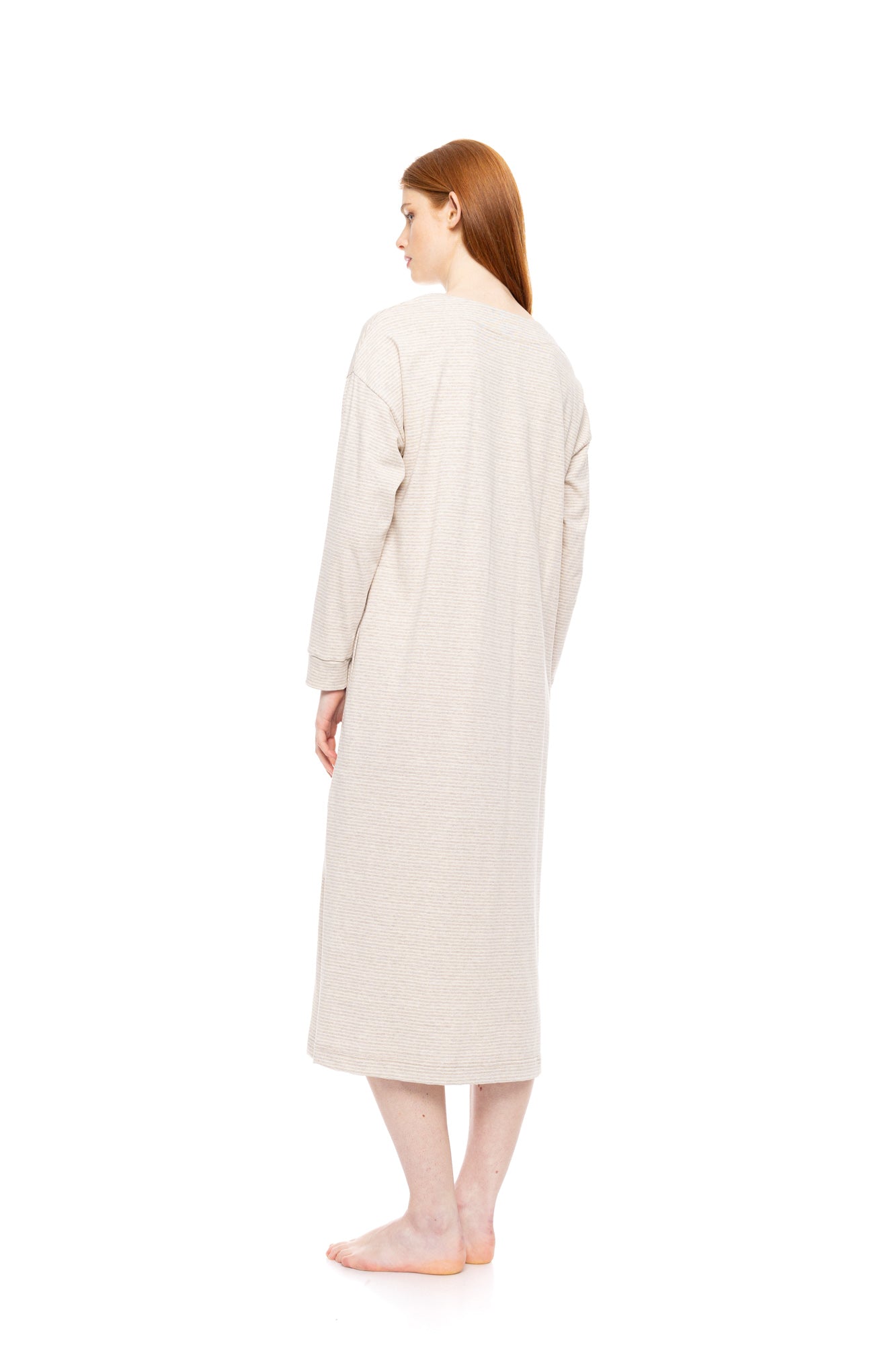 Pink Label - Nightgown Hazelnut Stripes