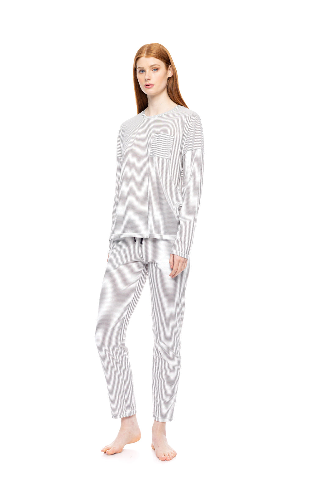 Pink Label - Pyjama Cloud White Stripes