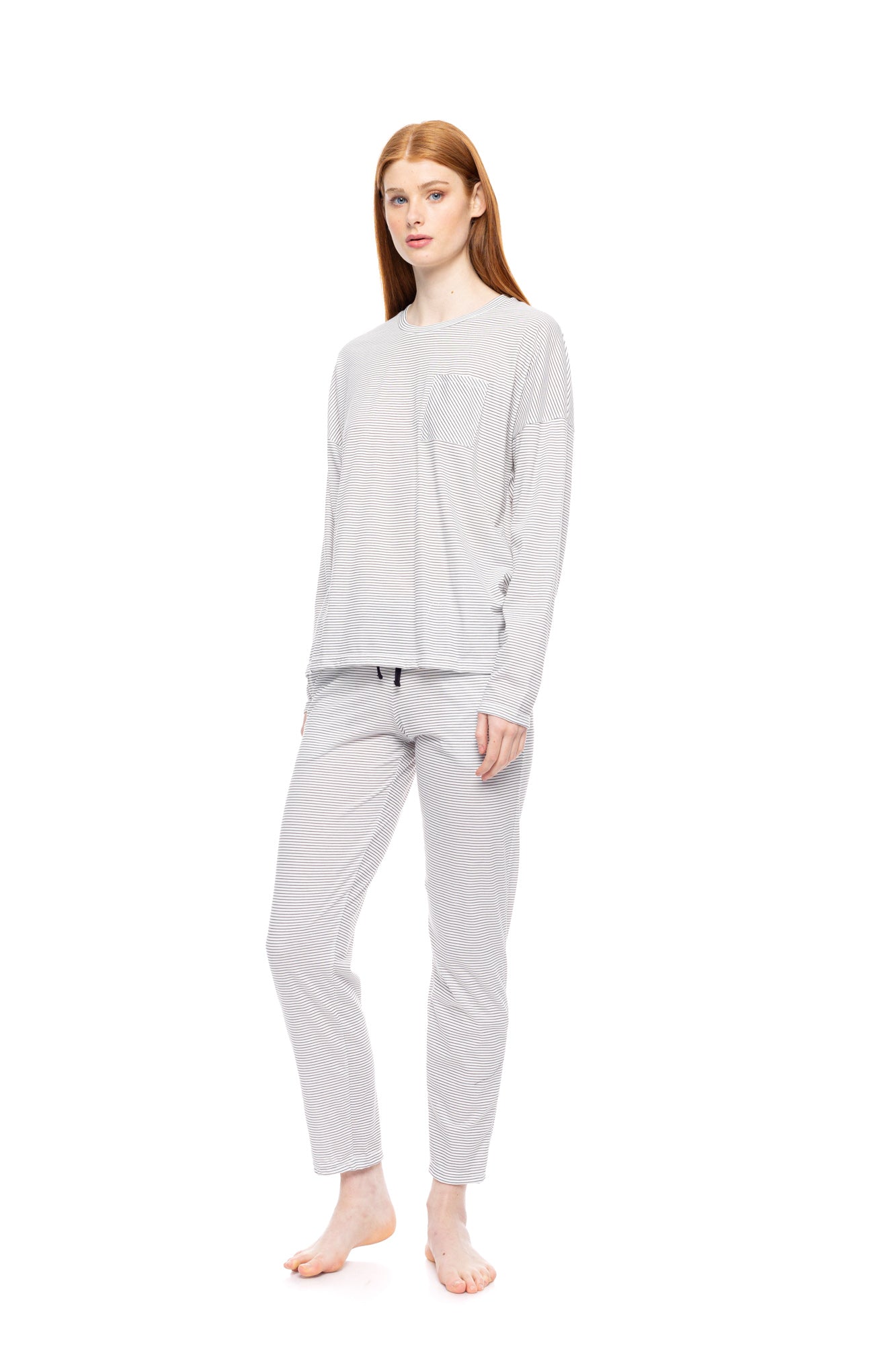 Pink Label - Pyjama Cloud White Stripes