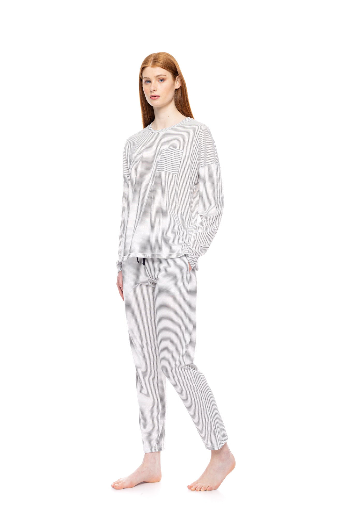 Pink Label - Pyjama Cloud White Stripes