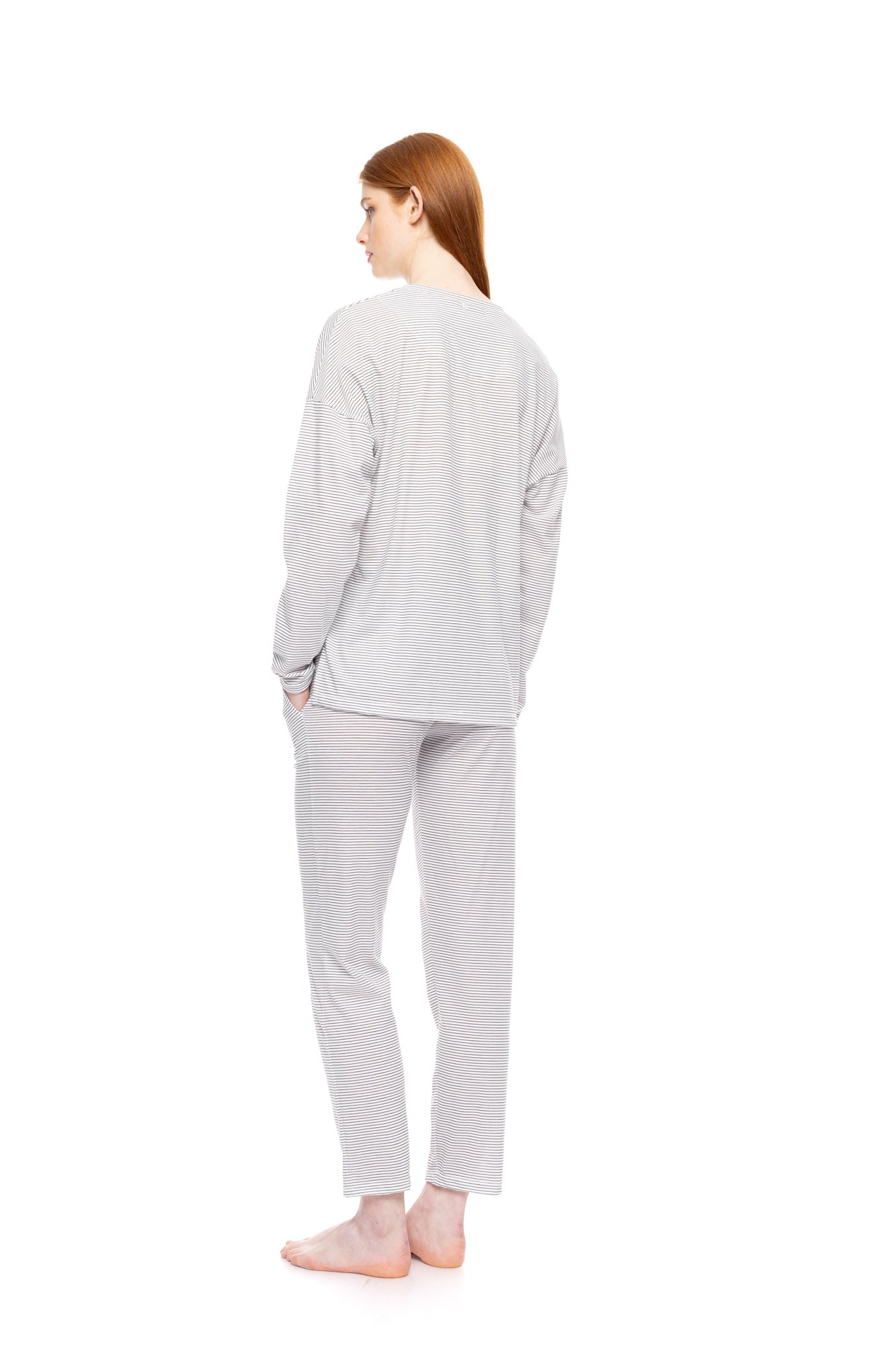 Pink Label - Pyjama Cloud White Stripes