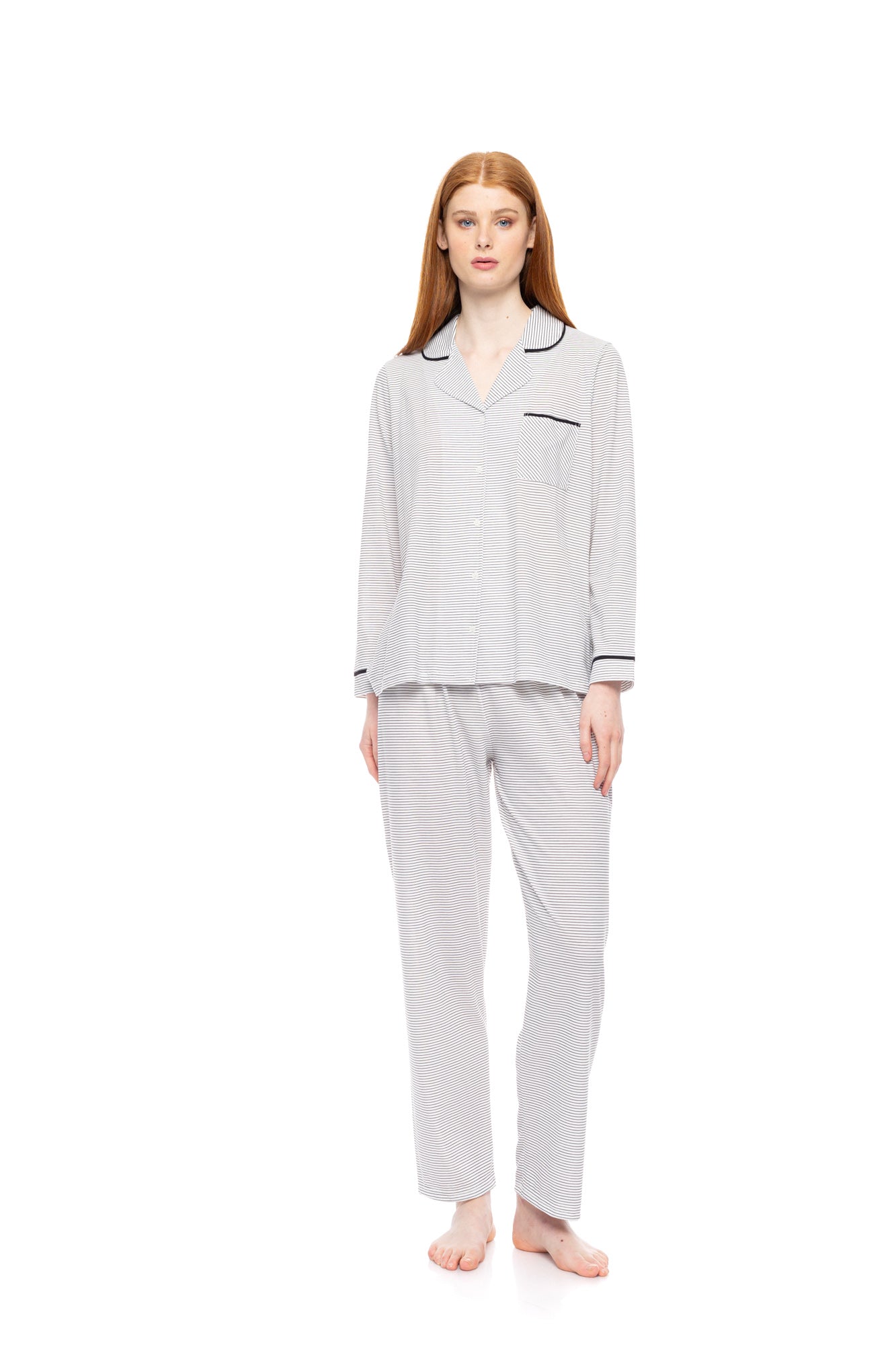 Pink Label - Pyjama Cloud White Stripes