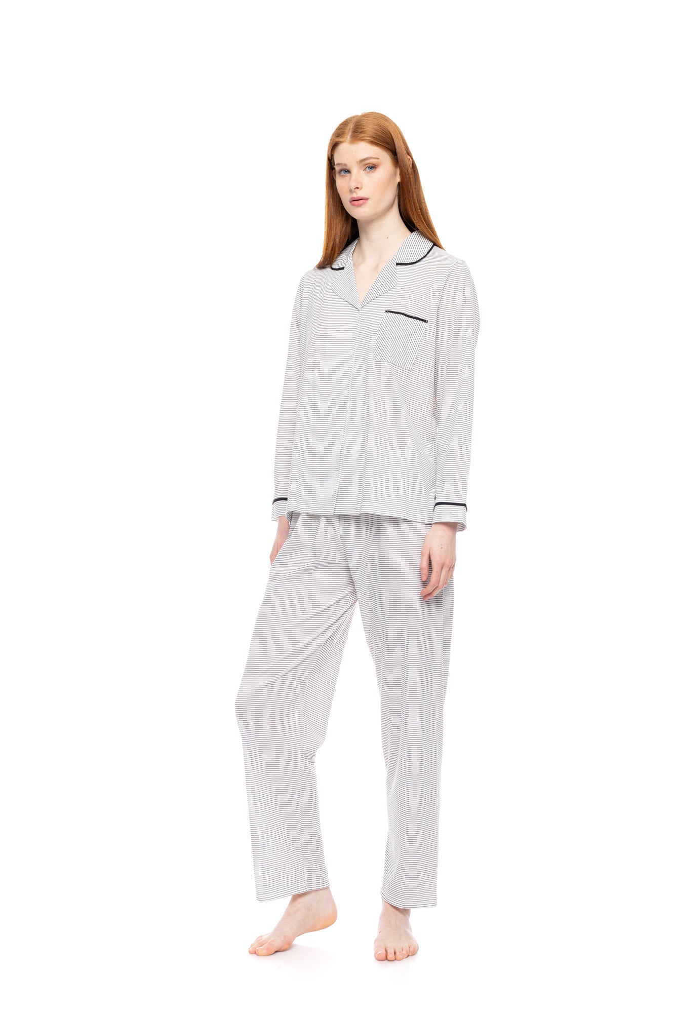 Pink Label - Pyjama Cloud White Stripes