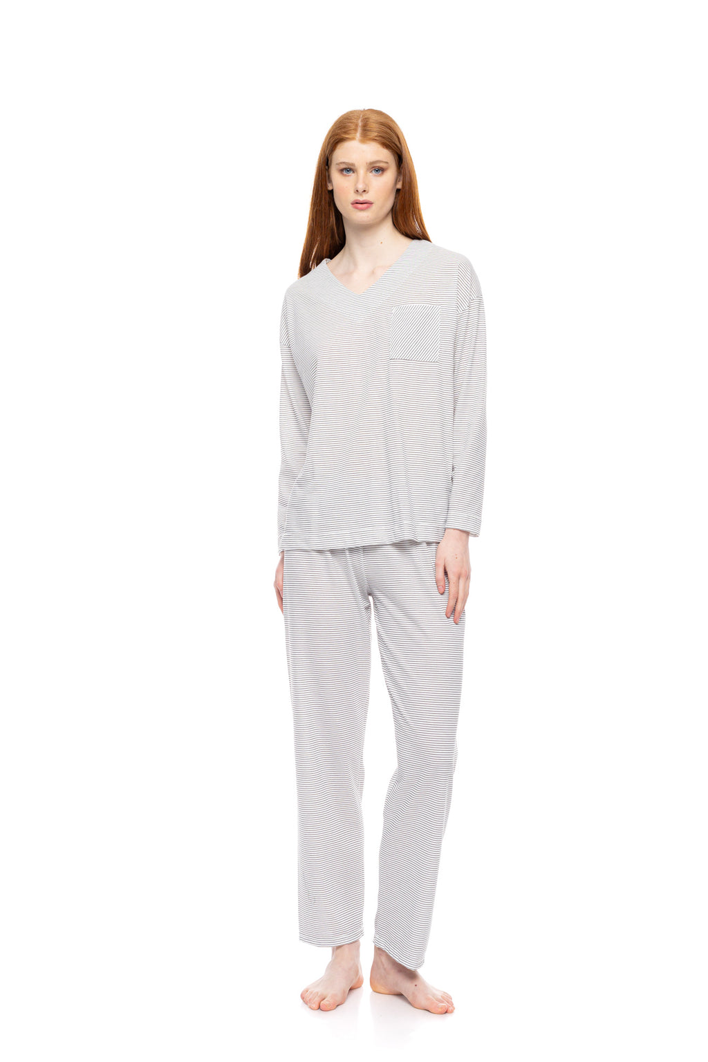 Pink Label - Pyjama Cloud White Stripes
