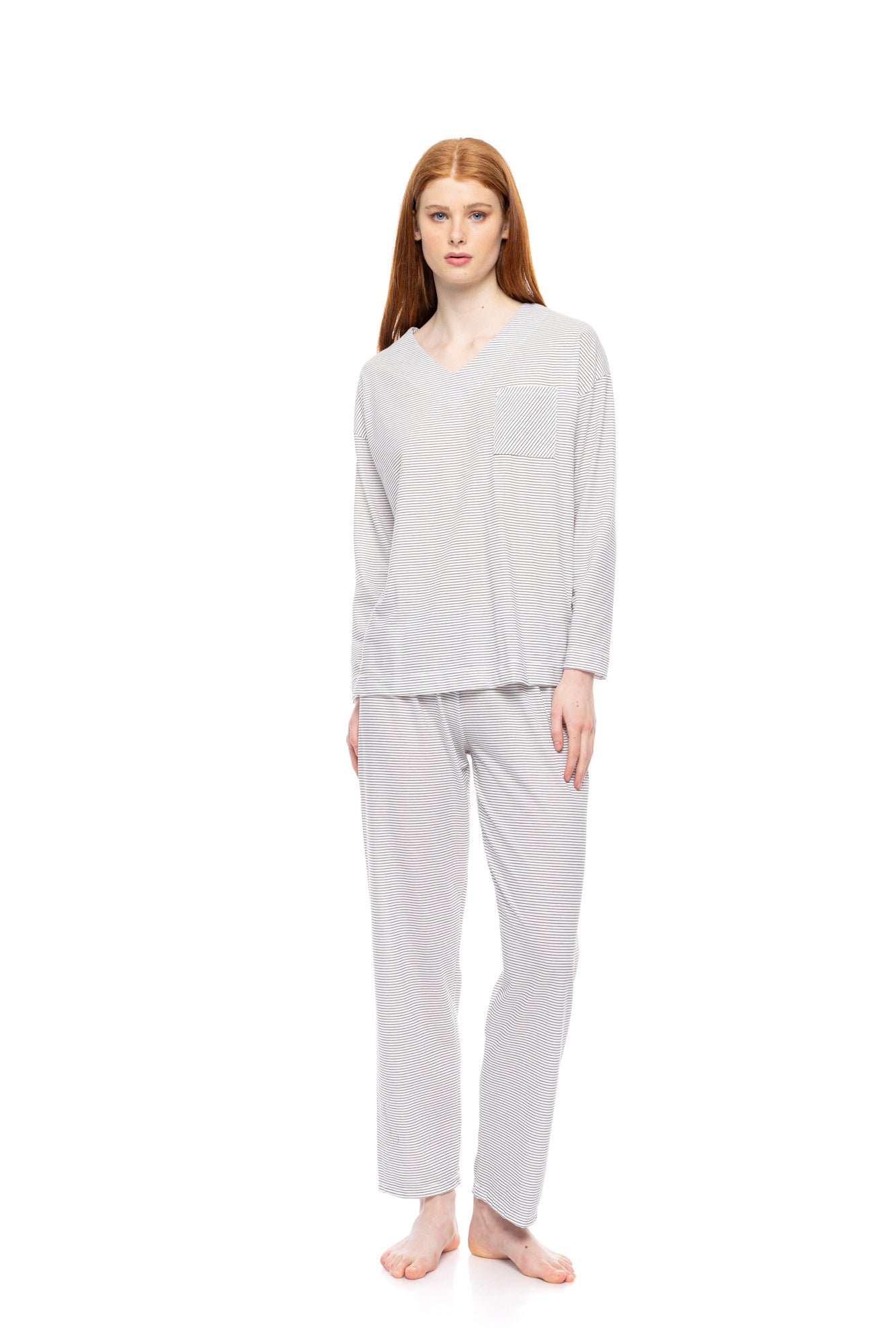 Pink Label - Pyjama Cloud White Stripes