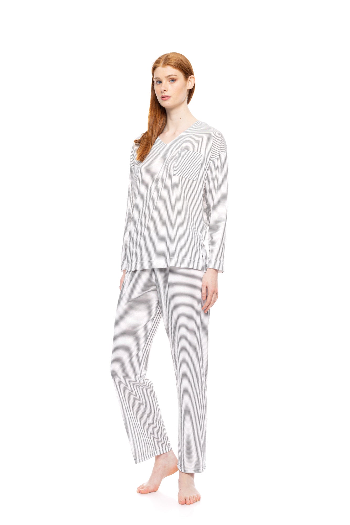 Pink Label - Pyjama Cloud White Stripes