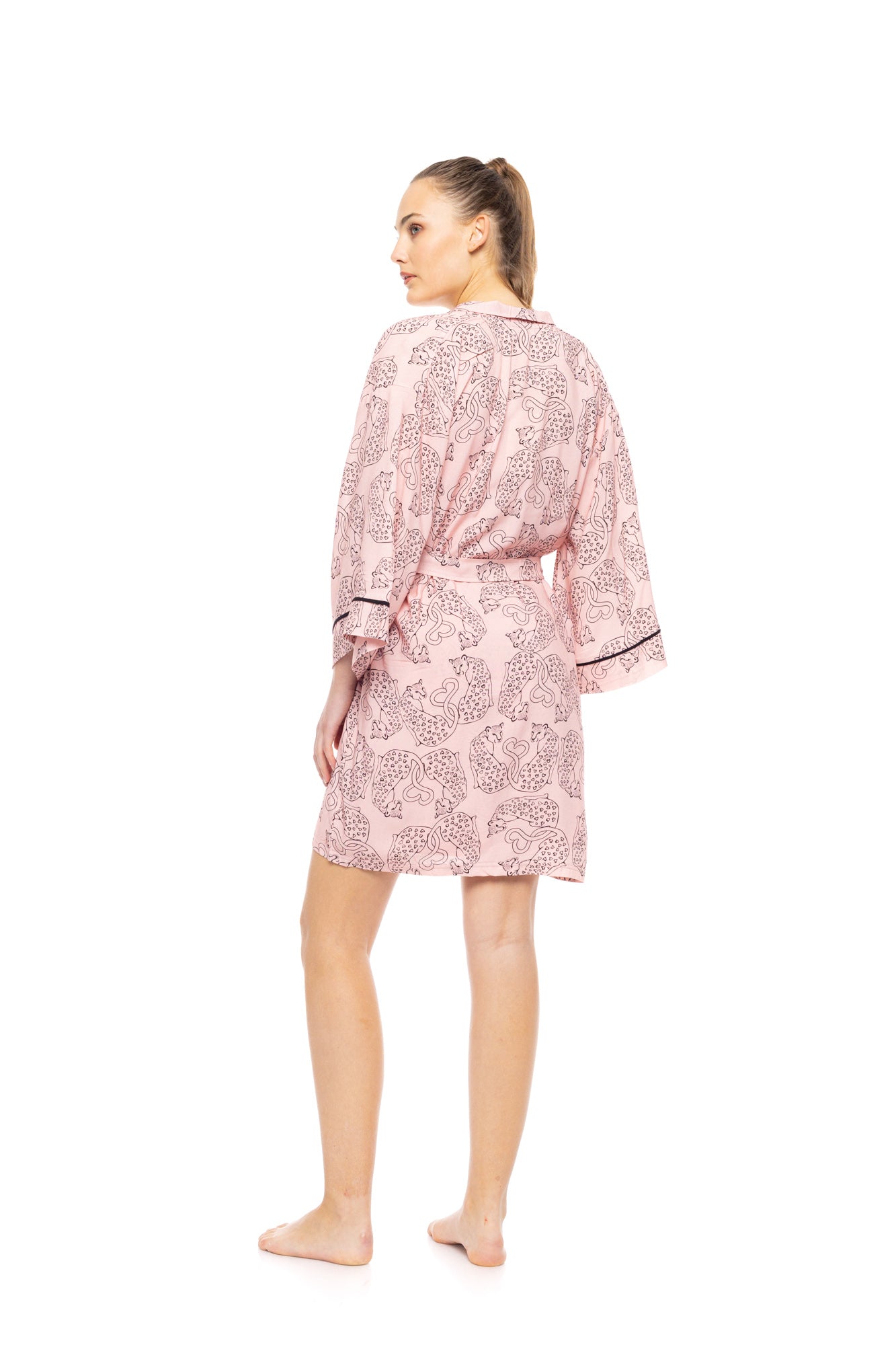 Pink Label - Robe Rose Leopard
