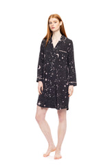 Pink Label - Nightgown Buttoned Rose Night Sky