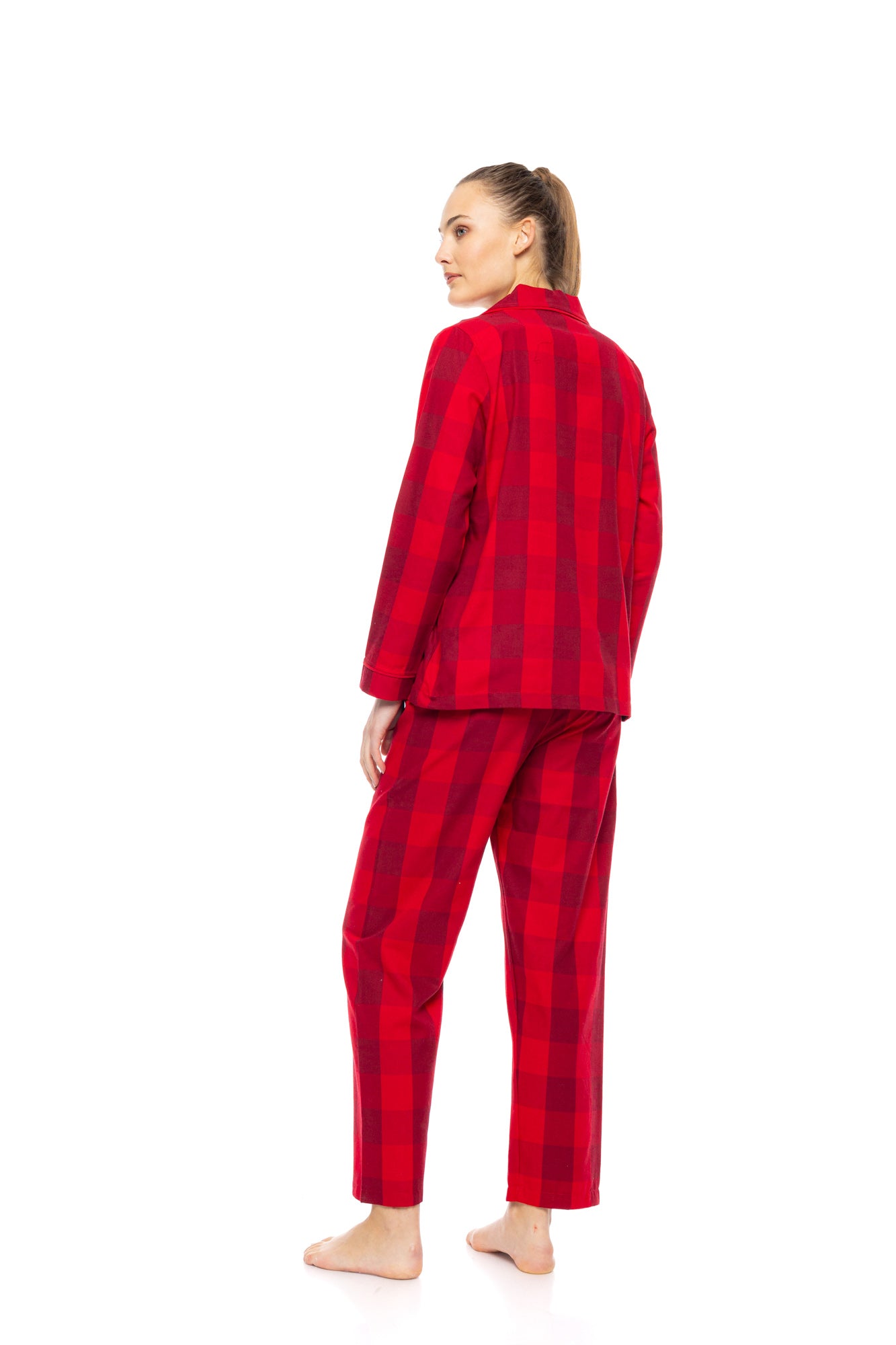 Pink Label - Pyjama Buttoned Raspberry Plaid