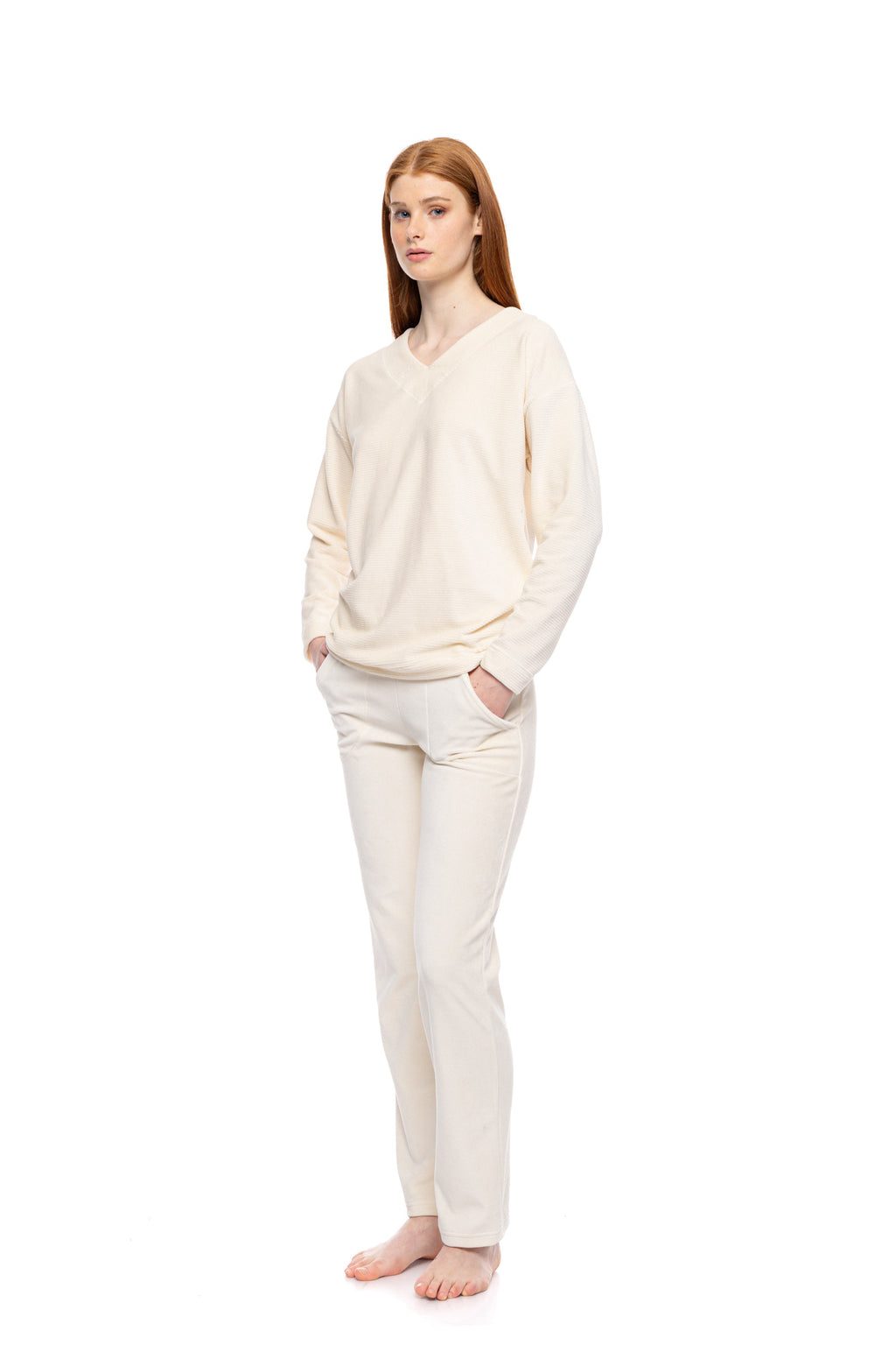 Pink Label - Loungewear Velvet Stripes