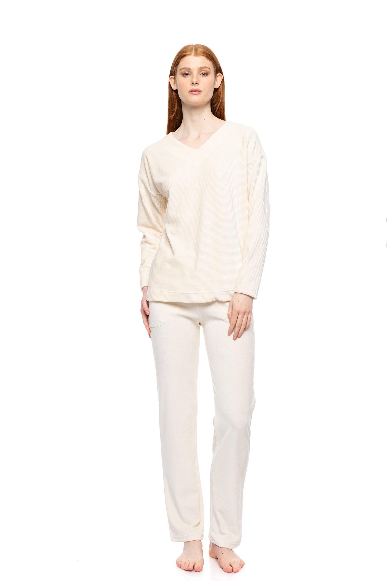 Pink Label - Loungewear Velvet Stripes