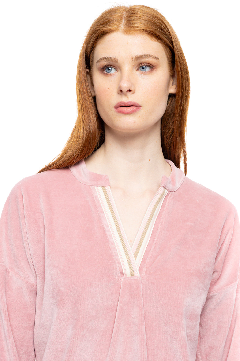 Pink Label - Loungewear Velvet Petit Stripe
