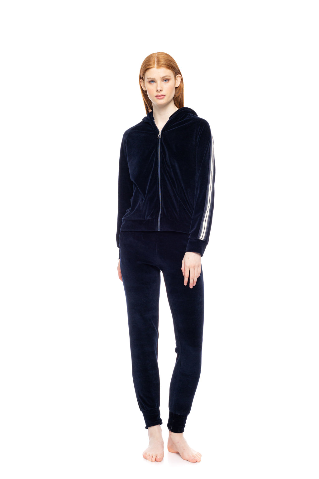 Pink Label - Trucksuit Velvet Off White Stripe