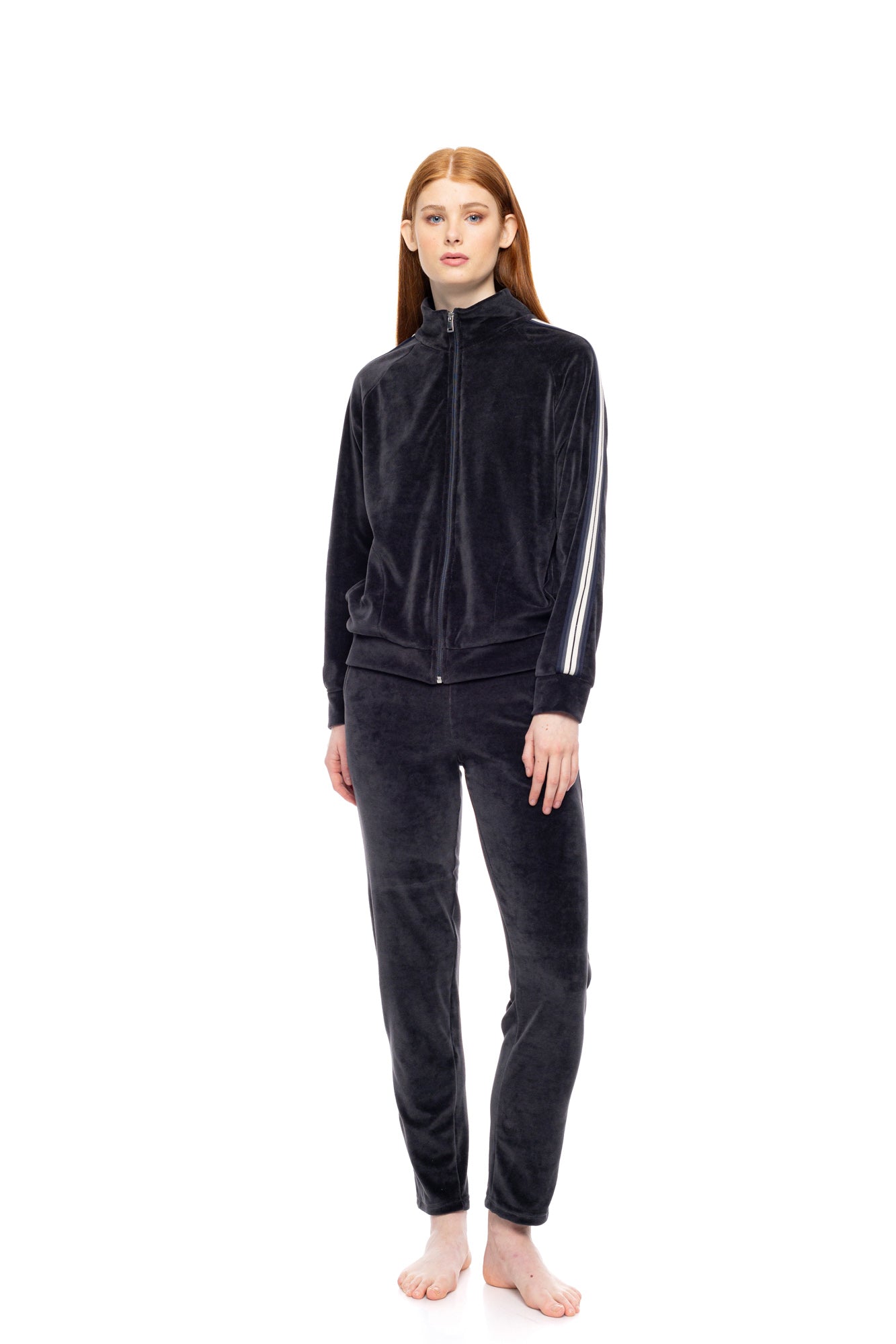 Pink Label - Trucksuit Velvet Off White Stripe