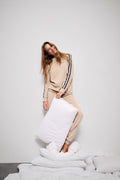 Pink Label - Loungewear Velvet Off White Stripe