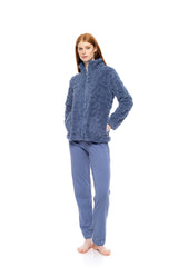 Pink Label - Robe Zipper Fleece Leo
